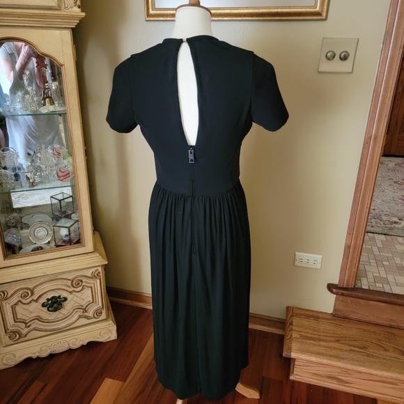 BURBERRY PRORSUM |  BLK FAUX WRAP MINI DRESS - Picture 8 of 12